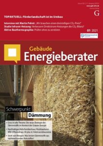 Titelseite Fachzeitschrift Gebäudeenergieberater, Ausgabe Januar 2021