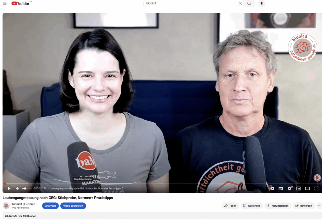 Podcastfolge 059 zu Laubengangmessungen: Stichprobe nach GEG, Blower-Door-Test und baubegleitende Leckagesuche auf luftdichtheit-geprueft.de